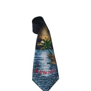 STEVEN HARRIS‎ Hawaii Silk Sunset Palm Trees Ocean NECK TIE Holiday Vacay